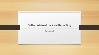 Self-contained racks with cooling