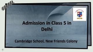 Admission in Class 5 in Delhi