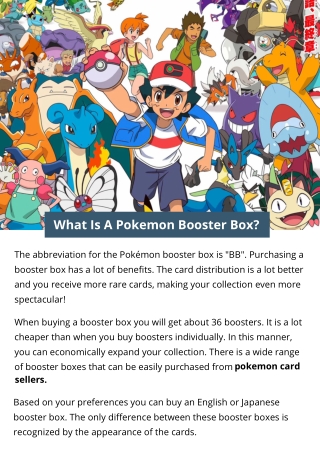 What Is A Pokemon Booster Box