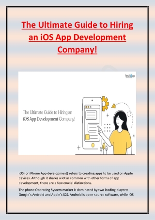 The Ultimate Guide to Hiring an iOS App Development Company