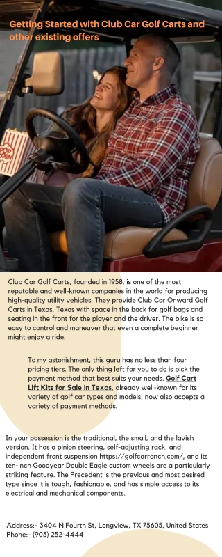 Golf Carts Sale in Texas - Golf Car Ranch