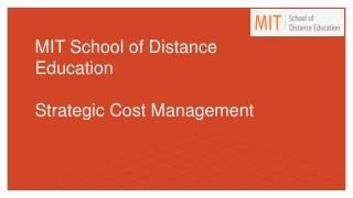 Strategic Cost Management