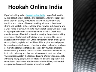 Hookah Online India