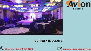 Corporate Events in Dubai | Avion Dubai