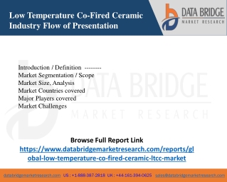 Low Temperature Co-Fired Ceramic Industry