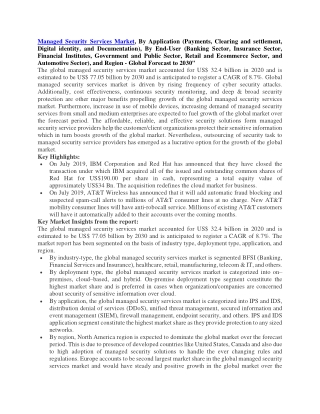 Managed Security Services Market