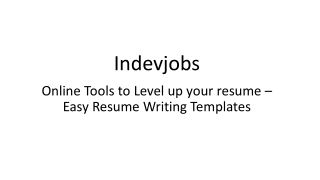 Online Tools to Level up your resume – Easy Resume Writing Templates
