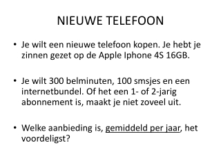 nieuwe telefoon