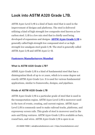 Look into ASTM A320 Grade L7B