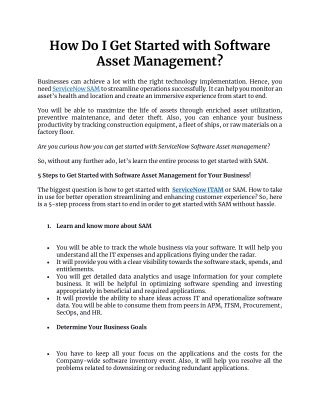 How Do I Get Started with Software Asset Management