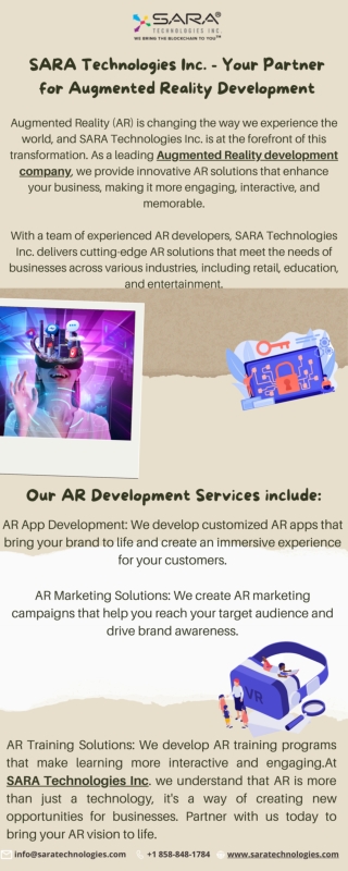 SARA Technologies Inc. - Your Partner for Augmented Reality Development