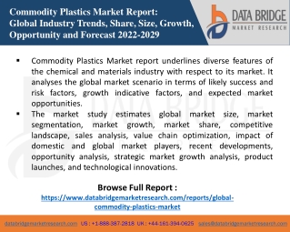 Commodity Plastics Market