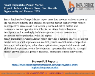 Smart Implantable Pumps Market