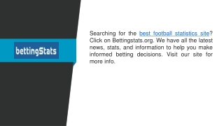 Best Football Statistics Site  Bettingstats.org