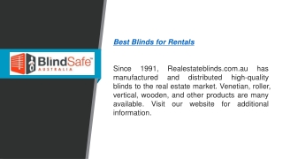 Best Blinds for Rentals Realestateblinds.com.au