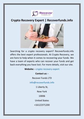 Crypto Recovery Expert  Recoverfunds.info