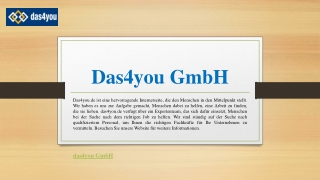 Das4you GmbH  Das4you.de