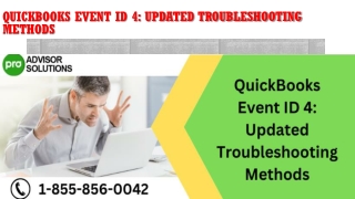 QuickBooks Event ID 4 Updated Troubleshooting Methods