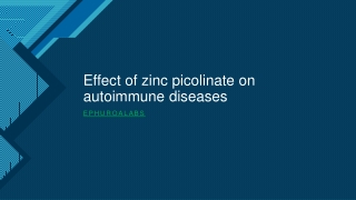 Effect of zinc picolinate