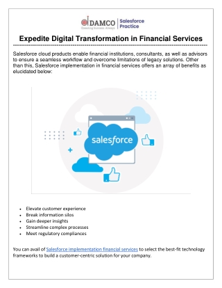 Expedite Digital Transformation in Financial Services