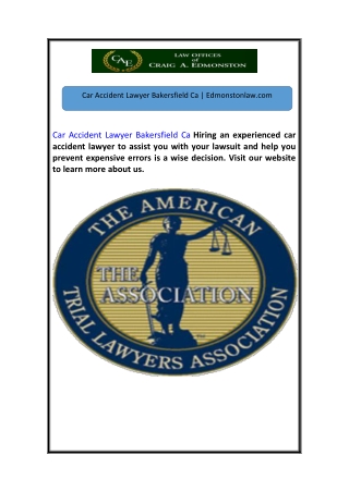 Car Accident Lawyer Bakersfield Ca  Edmonstonlaw.com