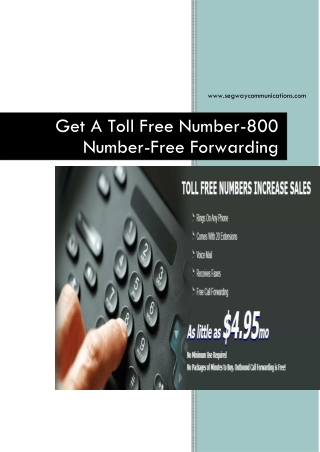 Get A Toll Free Number-800 Number-Free Forwarding