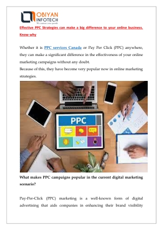 Effective PPC Strategies can make a big difference to your online business