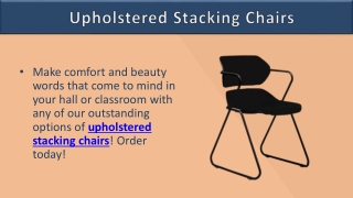 Upholstered Stacking Chairs