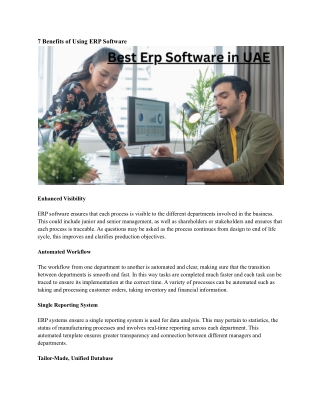 Best Erp Software in UAE