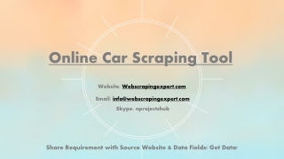 Online Car Scraping Tool