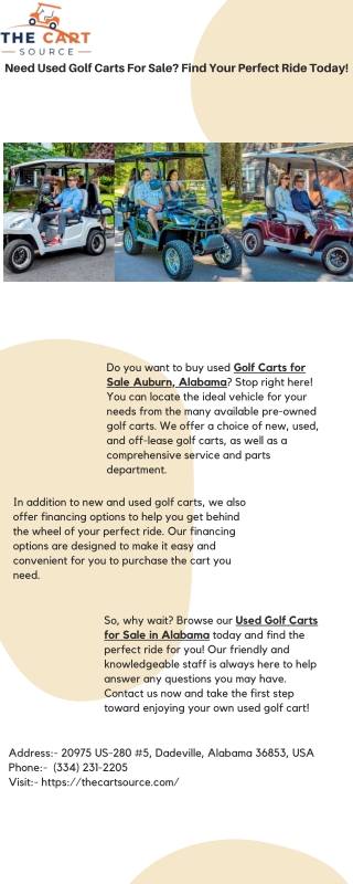 Used Golf Carts for Sale in Alabama - The Cart Source