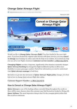 Change Qatar Airways Flight