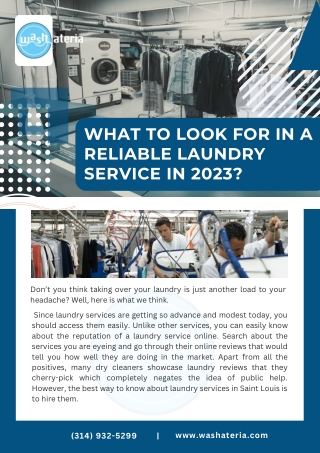 What To Look for in a Reliable Laundry Service in 2023?