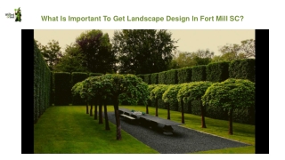 What Is Important To Get Landscape Design In Fort Mill SC