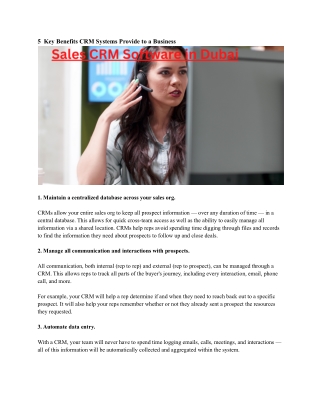 Sales CRM Software in Dubai