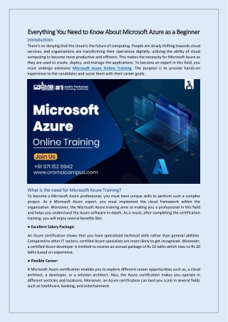 Everything You Need to Know About Microsoft Azure as a Beginner