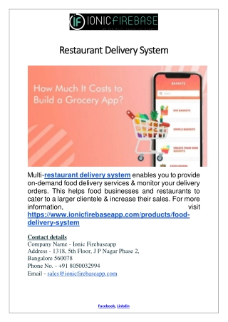 Restaurant Delivery System