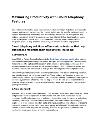 Maximizing Productivity with Cloud Telephony Features.docx
