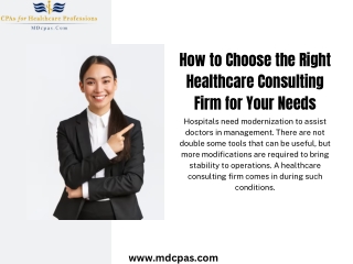 How to Choose the Right Healthcare Consulting Firm for Your Needs