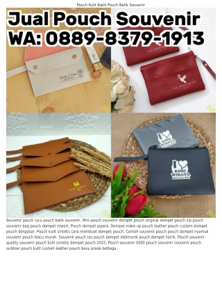Ô889.8ᣮ79.l9lᣮ (WA) Pouch Dari Kulit Bahan Pouch Souvenir