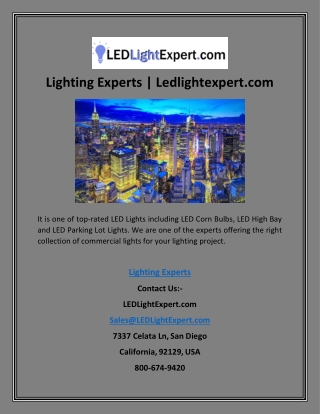 Lighting Experts | Ledlightexpert.com