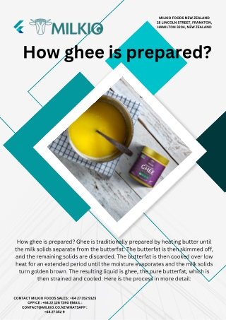 How ghee is prepared