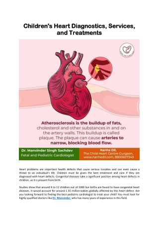 Children's Heart Diagnostics, Services, and Treatments