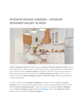 INTERIOR DESIGN CAREERS – INTERIOR DESIGNER SALARY IN INDIA (1)