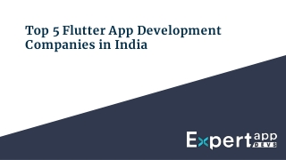 Top 5 Flutter Development Companies in India