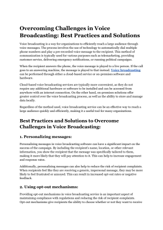 Overcoming Challenges in Voice Broadcasting_ Best Practices and Solutions.docx