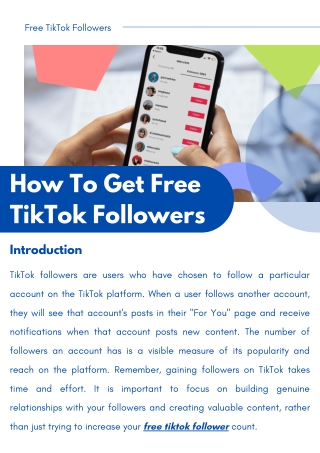 How To Get Free TikTok Followers  (1)