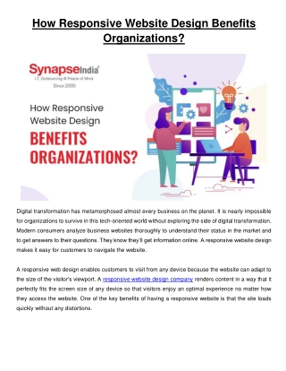 How Responsive Website Design Benefits Organizations - PDF