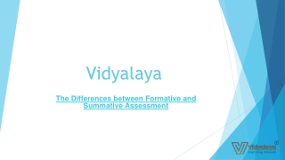 The Differences between Formative and Summative Assessment