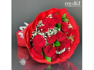 15 Red Roses Valentine Bouquet